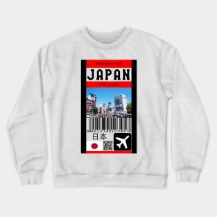 Japan fist class boarding pass Crewneck Sweatshirt